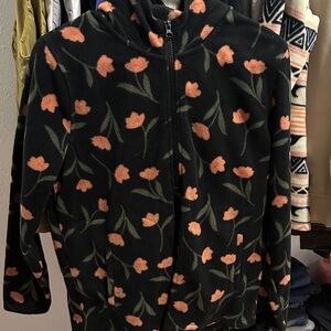 O'Neill Black and Orange Floral Sweater